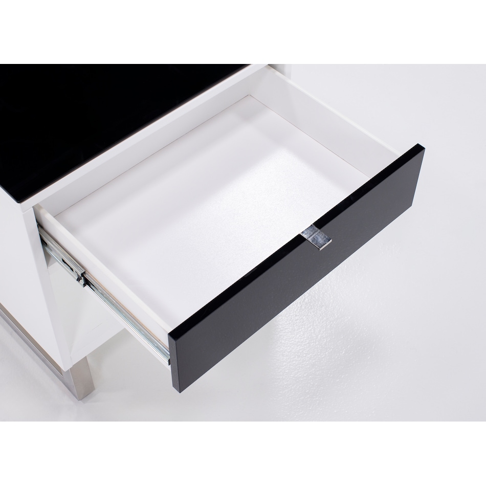 ashy black & white end table cnt  