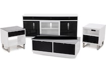 ashy black & white end table cnt  