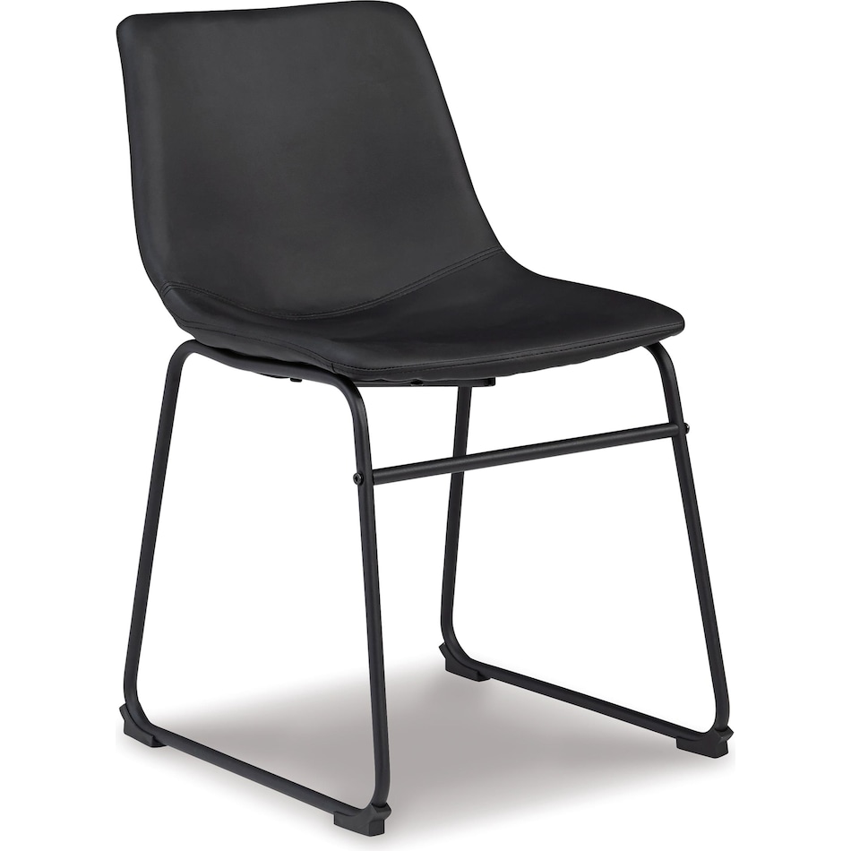 ashy black inch standard seat height side chair   