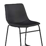 ashy black inch standard seat height side chair   