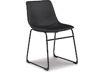 ashy black inch standard seat height side chair   
