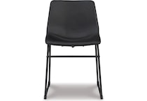 ashy black inch standard seat height side chair   