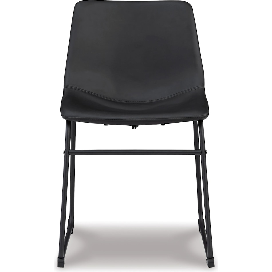 ashy black inch standard seat height side chair   