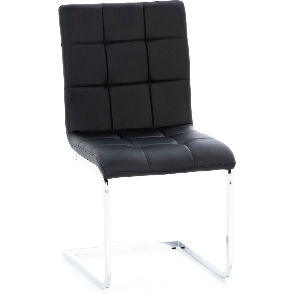 ashy black inch standard seat height side chair   