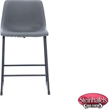 Leigh Gray 24" Upholstered Counter Stool