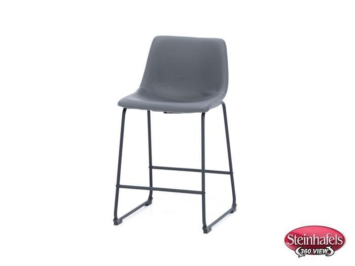 ashy black inch & over bar seat stool  image   