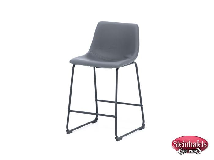 ashy black inch & over bar seat stool  image   