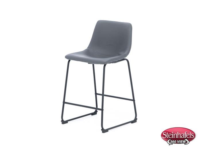 ashy black inch & over bar seat stool  image   