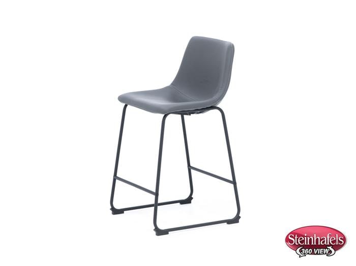 ashy black inch & over bar seat stool  image   