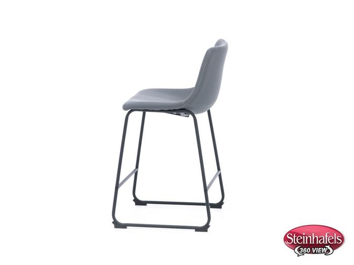 ashy black inch & over bar seat stool  image   