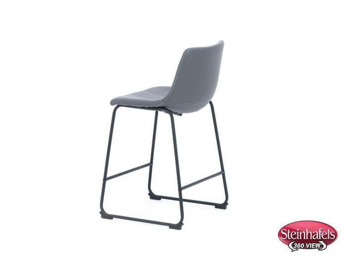 ashy black inch & over bar seat stool  image   