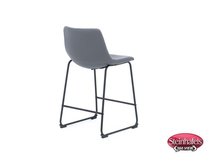 ashy black inch & over bar seat stool  image   