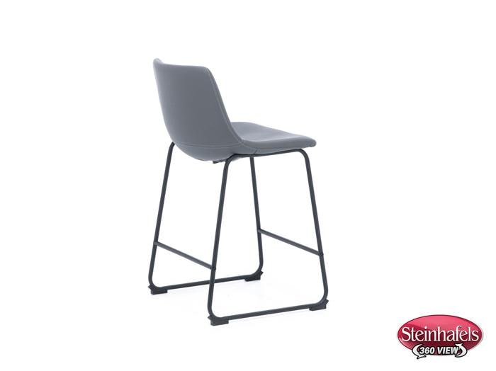 ashy black inch & over bar seat stool  image   