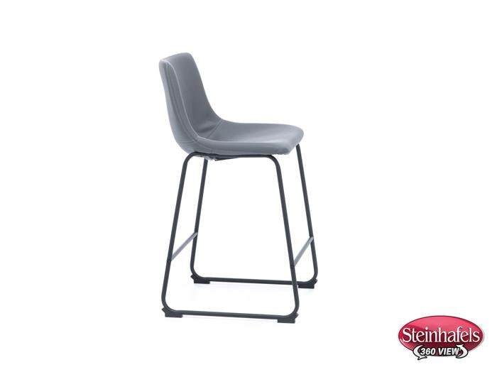 ashy black inch & over bar seat stool  image   