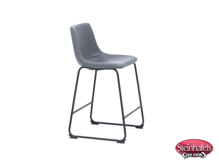 ashy black inch & over bar seat stool  image   