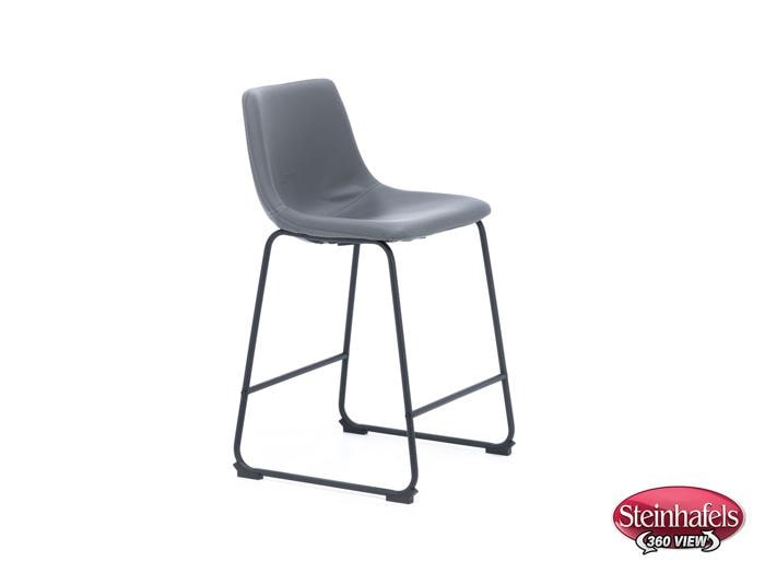 ashy black inch & over bar seat stool  image   