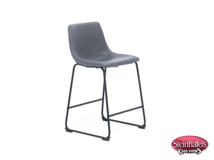 ashy black inch & over bar seat stool  image   