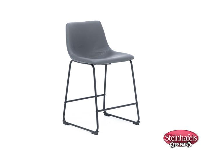 ashy black inch & over bar seat stool  image   