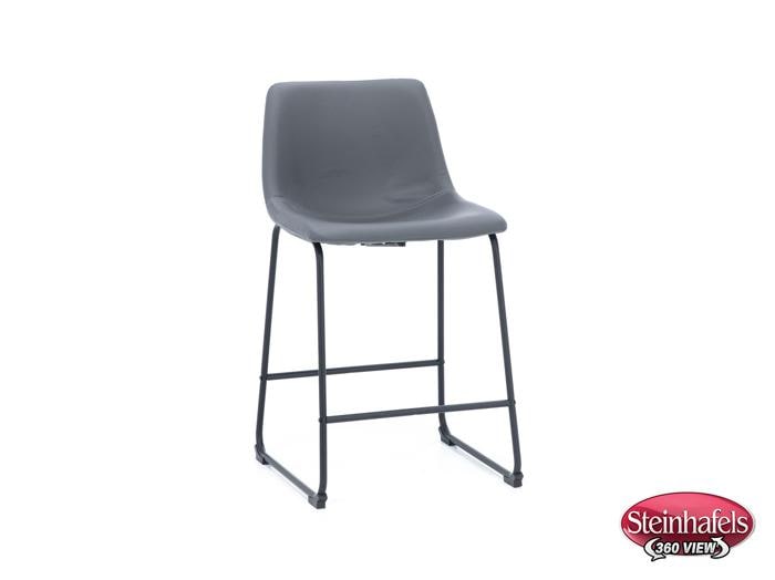 ashy black inch & over bar seat stool  image   