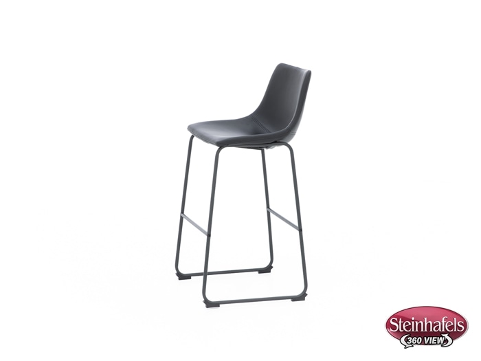 ashy black inch & over bar seat stool  image   