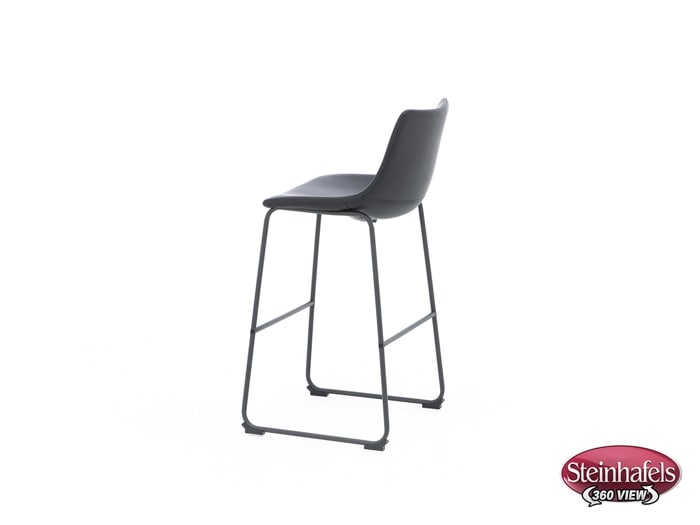 ashy black inch & over bar seat stool  image   