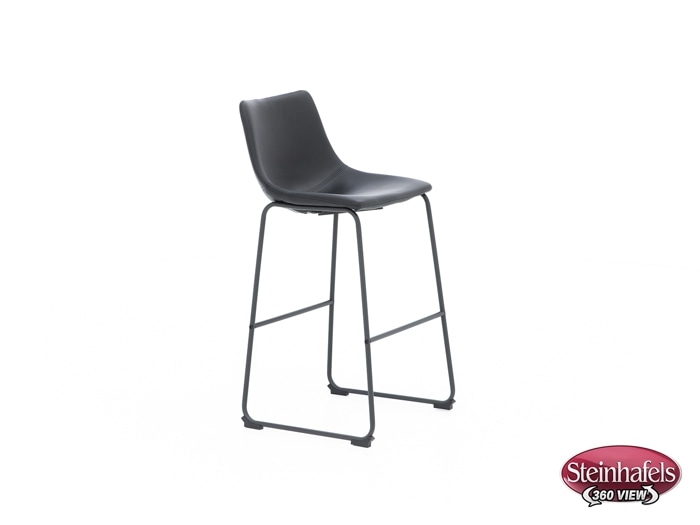 ashy black inch & over bar seat stool  image   