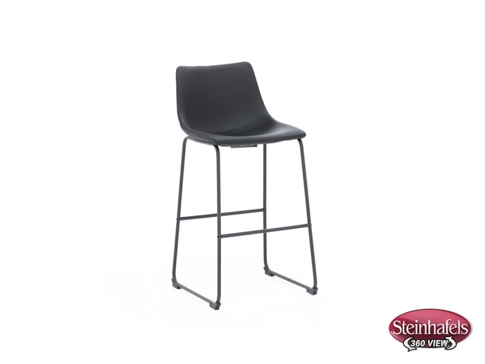 ashy black inch & over bar seat stool  image   