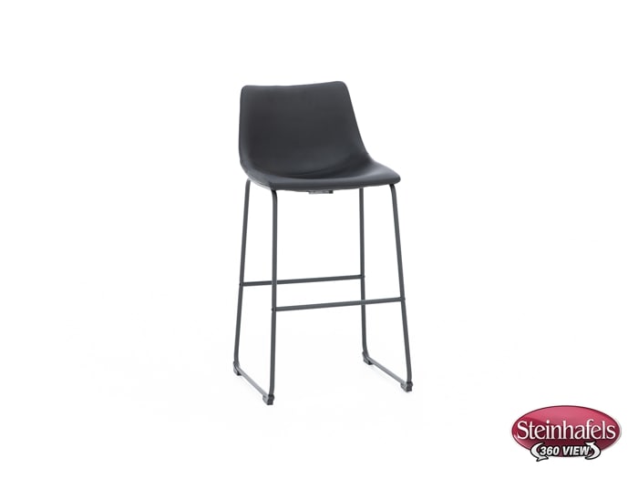 ashy black inch & over bar seat stool  image   