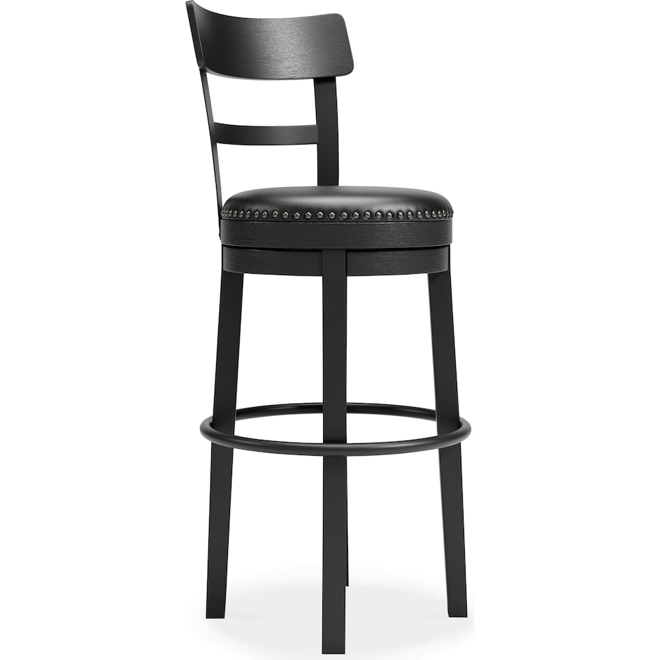 ashy black inch & over bar seat stool   