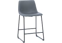 ashy black inch & over bar seat stool   