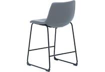 ashy black inch & over bar seat stool   