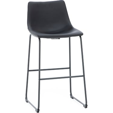 Leigh Upholstered Stool, Black