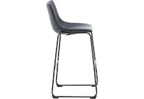 ashy black inch & over bar seat stool   