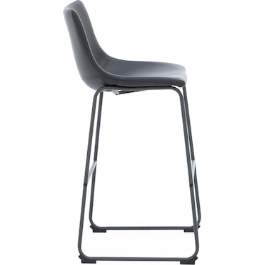 Leigh Upholstered Stool, Black