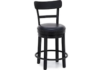 ashy black inch & over bar seat stool   