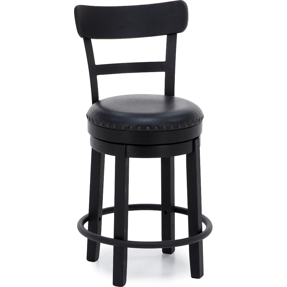 ashy black inch & over bar seat stool   