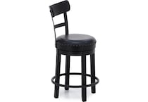 ashy black inch & over bar seat stool   