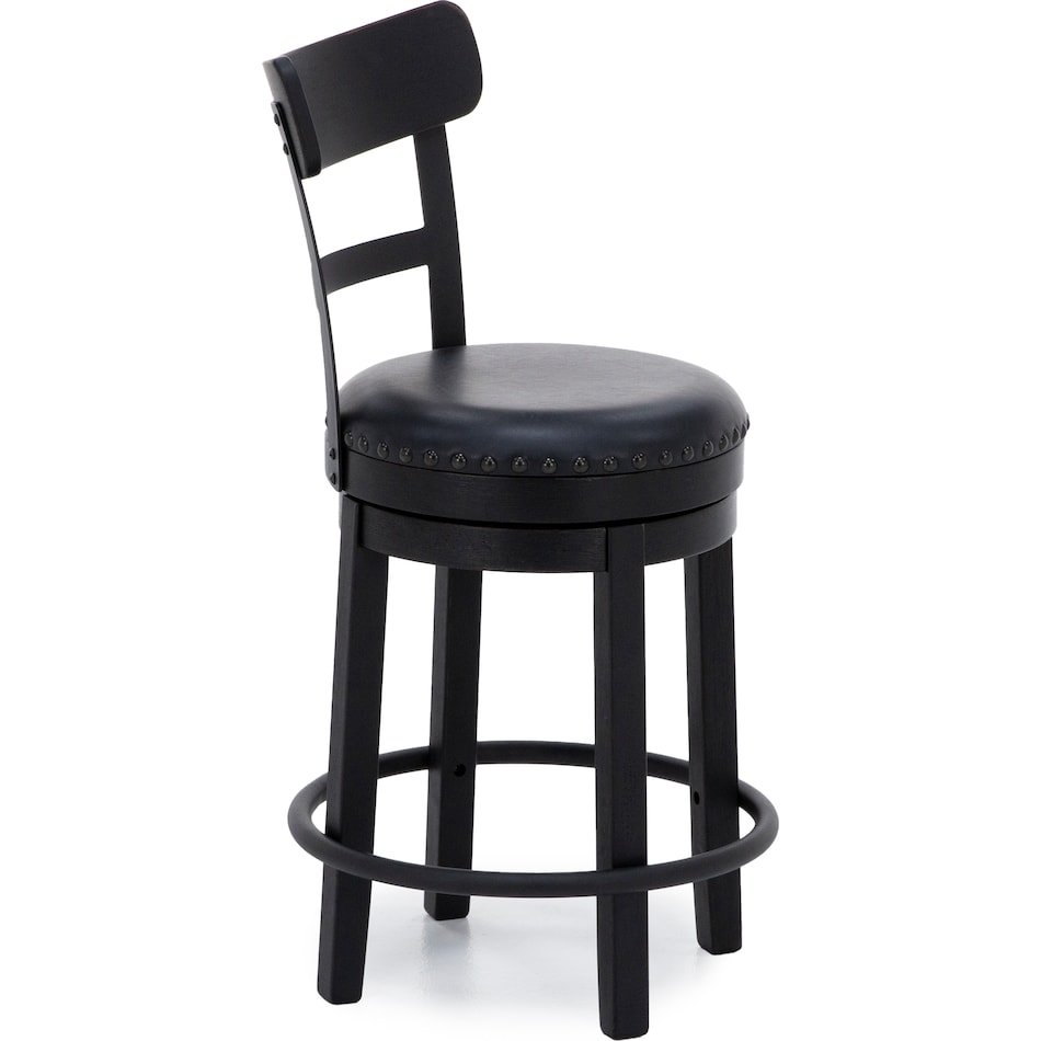 ashy black inch & over bar seat stool   