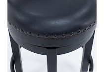 ashy black inch & over bar seat stool   