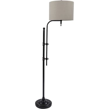Black Metal Floor Lamp 66"H