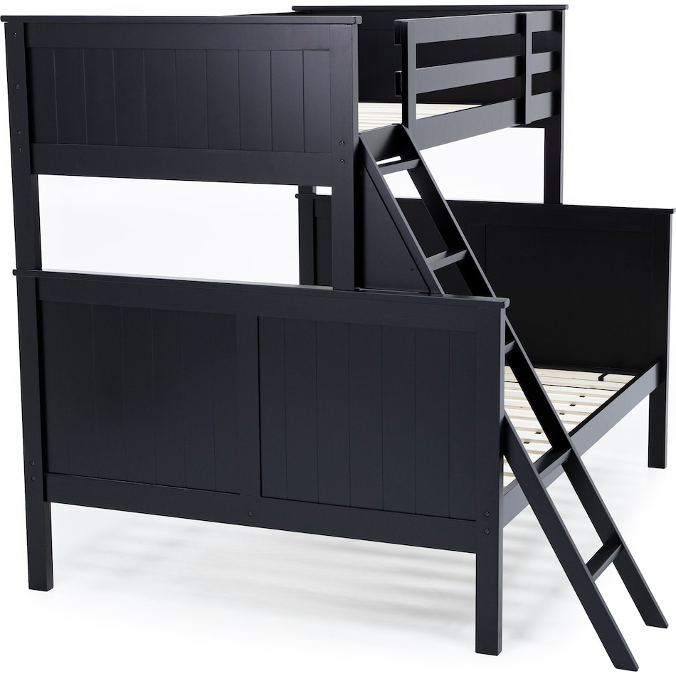 ashy black full bunk bed package tfp  