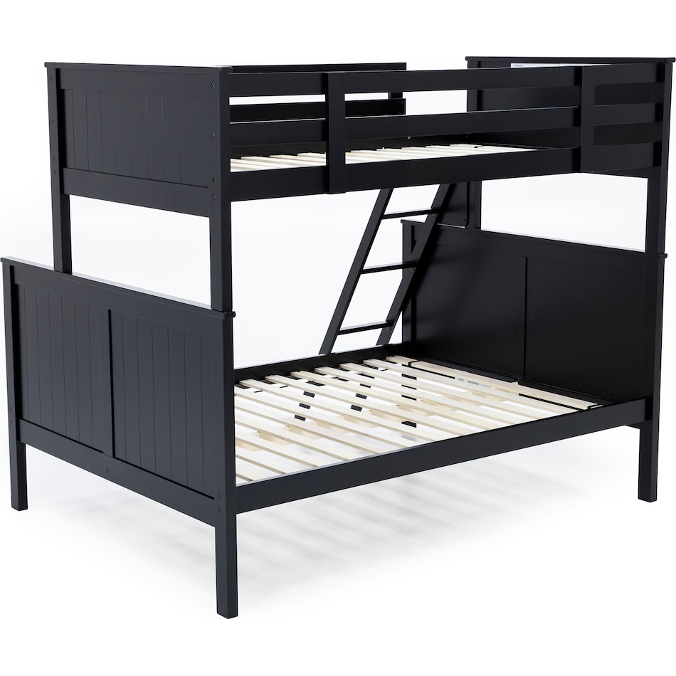 ashy black full bunk bed package tfp  