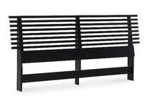 ashy black king bed headboard   