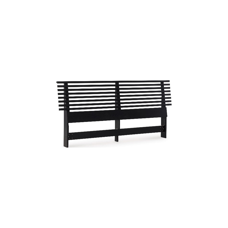 ashy black king bed headboard   