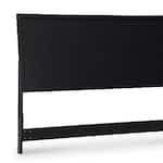 ashy black king bed headboard   