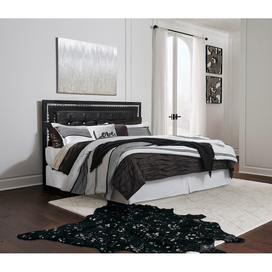 ashy black king bed package k  