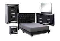 ashy black king bed package kp  
