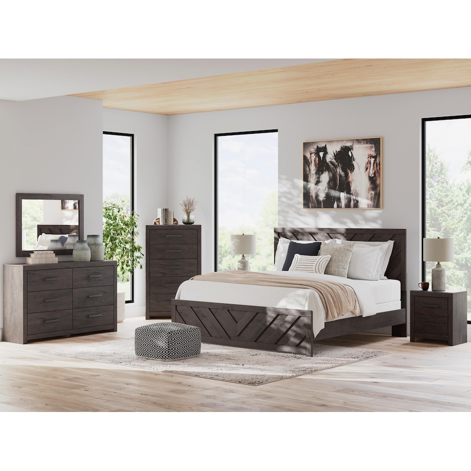 ashy black king bed package pkp  