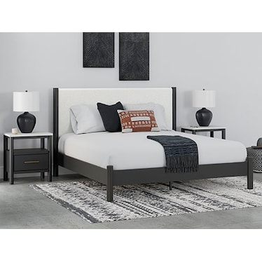 Hudson King Upholstered Panel Bed