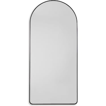 Black Metal Arch Leaner Mirror 30"W x 68"H